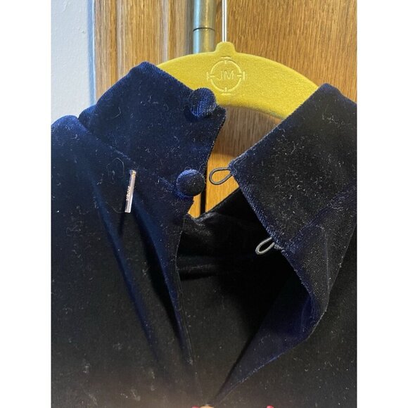 NWT Misa Los Angeles Velvet Midnight Blue Velvet Puff Sleeve Bodysuit Size XS - Picture 9 of 12